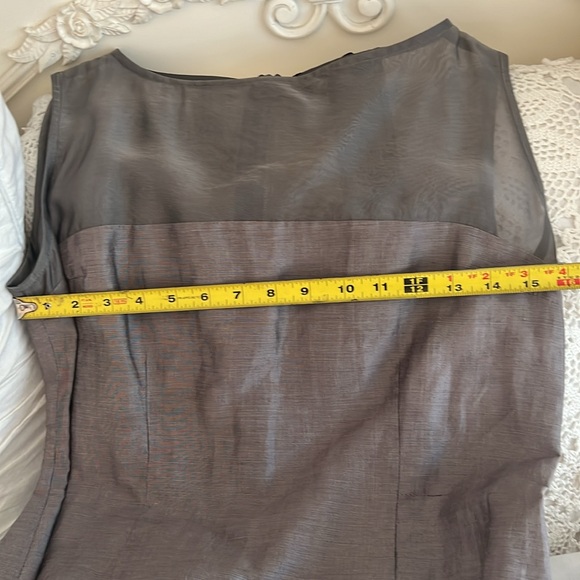 Grey linen made in Italy sheath dress. - Picture 5 of 8
